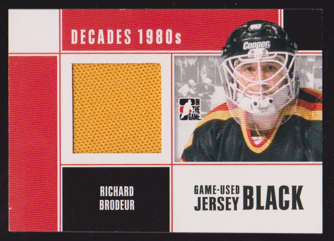 2010-11 ITG Decades 1980s Jerseys Black #M54 Richard Brodeur (image for) 2010-11 ITG Decades 1980s Jerseys Black #M54 Richard Brodeur